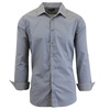 Image 9: Men's Long Sleeve Solid and Printed Slim-Fit Dress Shirt (S-5XL)