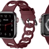 Image 5: Waloo Silicone Link Looped Band For Apple Watch Black, White & More