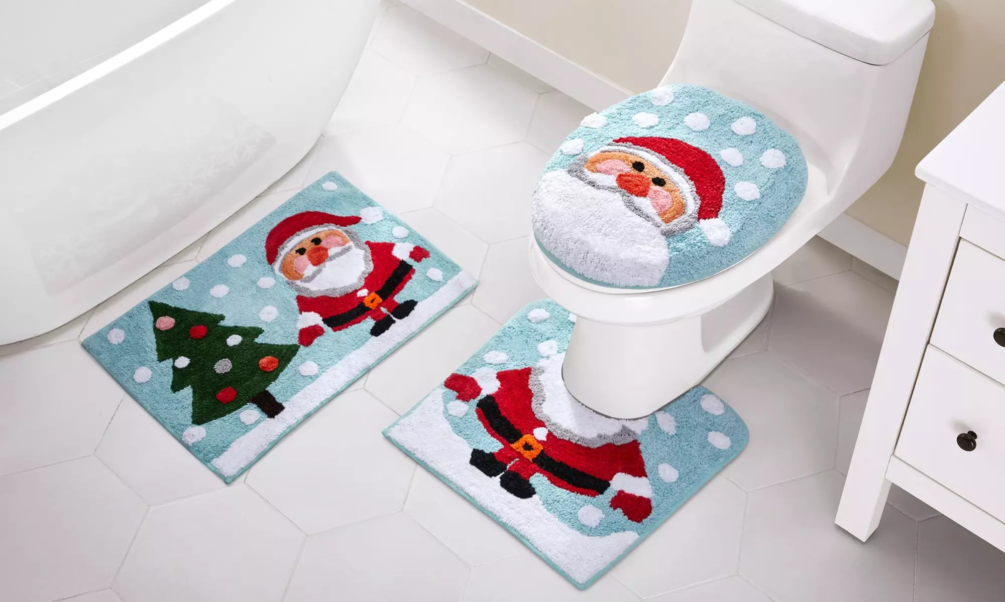 Holiday Bath Rug Set (3-Piece) - Second Medium