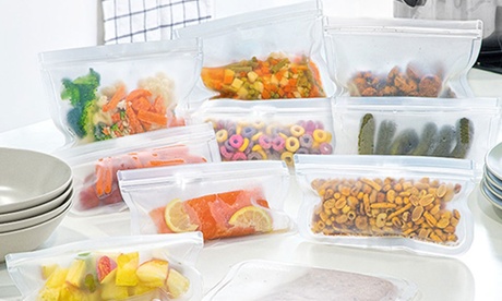 1 o 2 set da 10 sacchetti lavabili e riutilizzabili per alimenti