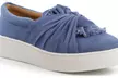 Catherine Catherine Malandrino Women's Drapie Twist Slip-On Denim Platform Sneakers - Second Medium