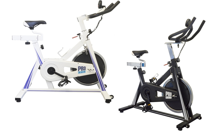 Image 1: Pro-Fit Flywheel Spin Bike 