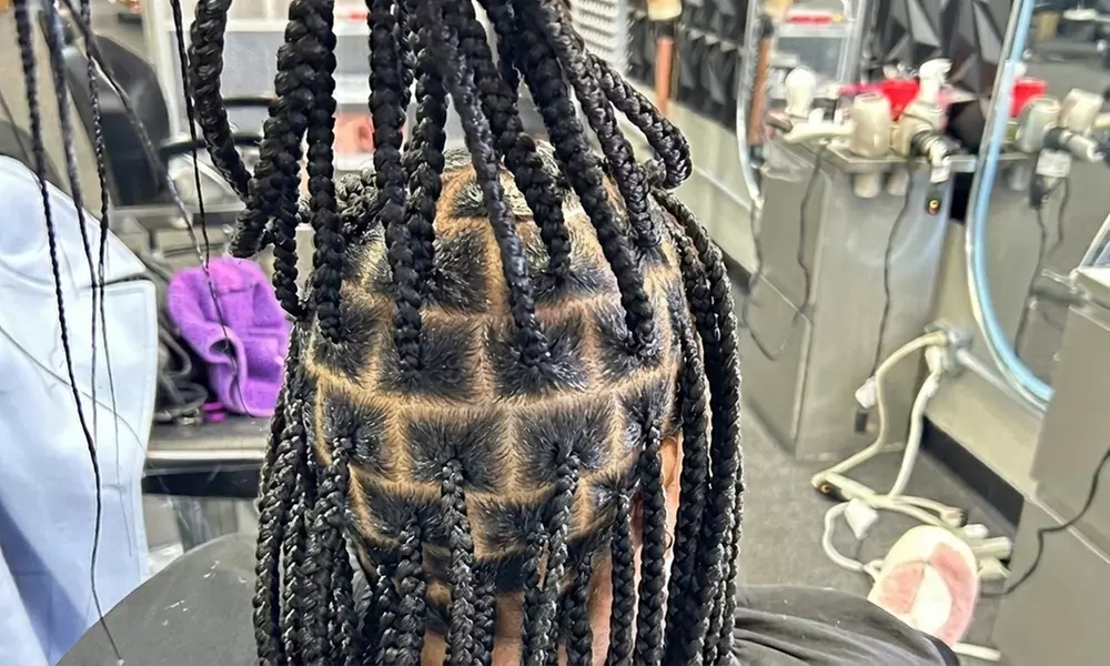 Small, Medium or Large Box Braid Session for Protective Styling at BANUSTI BEAUTY(Up To 30% Off) - Second Medium