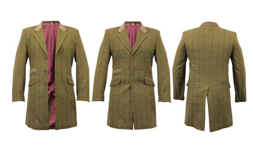 Image 2: Men's Checked Coat