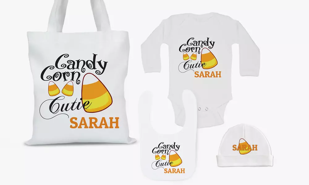 Personalized Tote Bag, Baby Bib, Baby Cap, Infant Romper, or All Four from Monogram Online (Up to 75% Off) - Second Medium