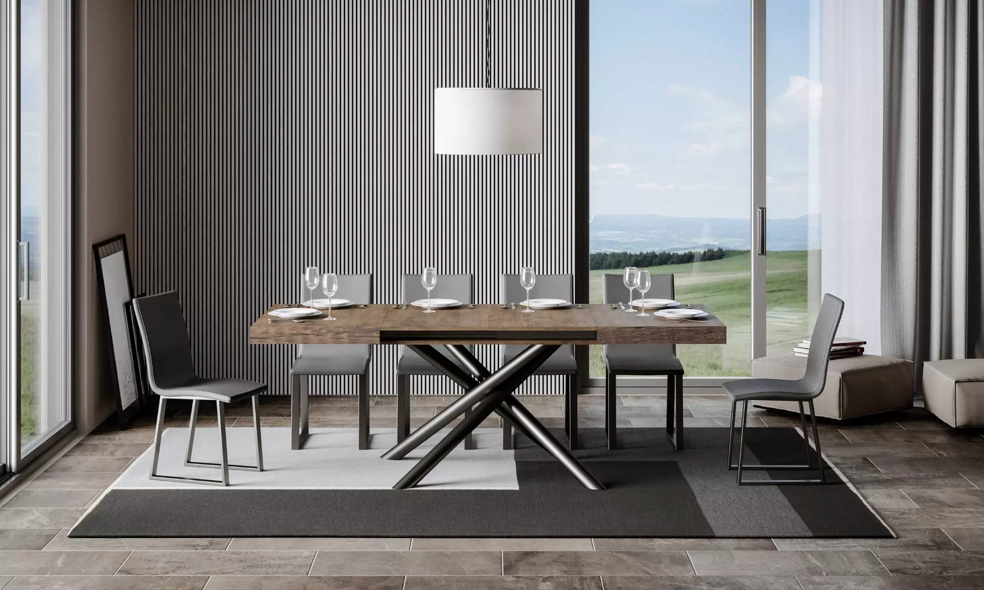 Table avec rallonge "Famas"