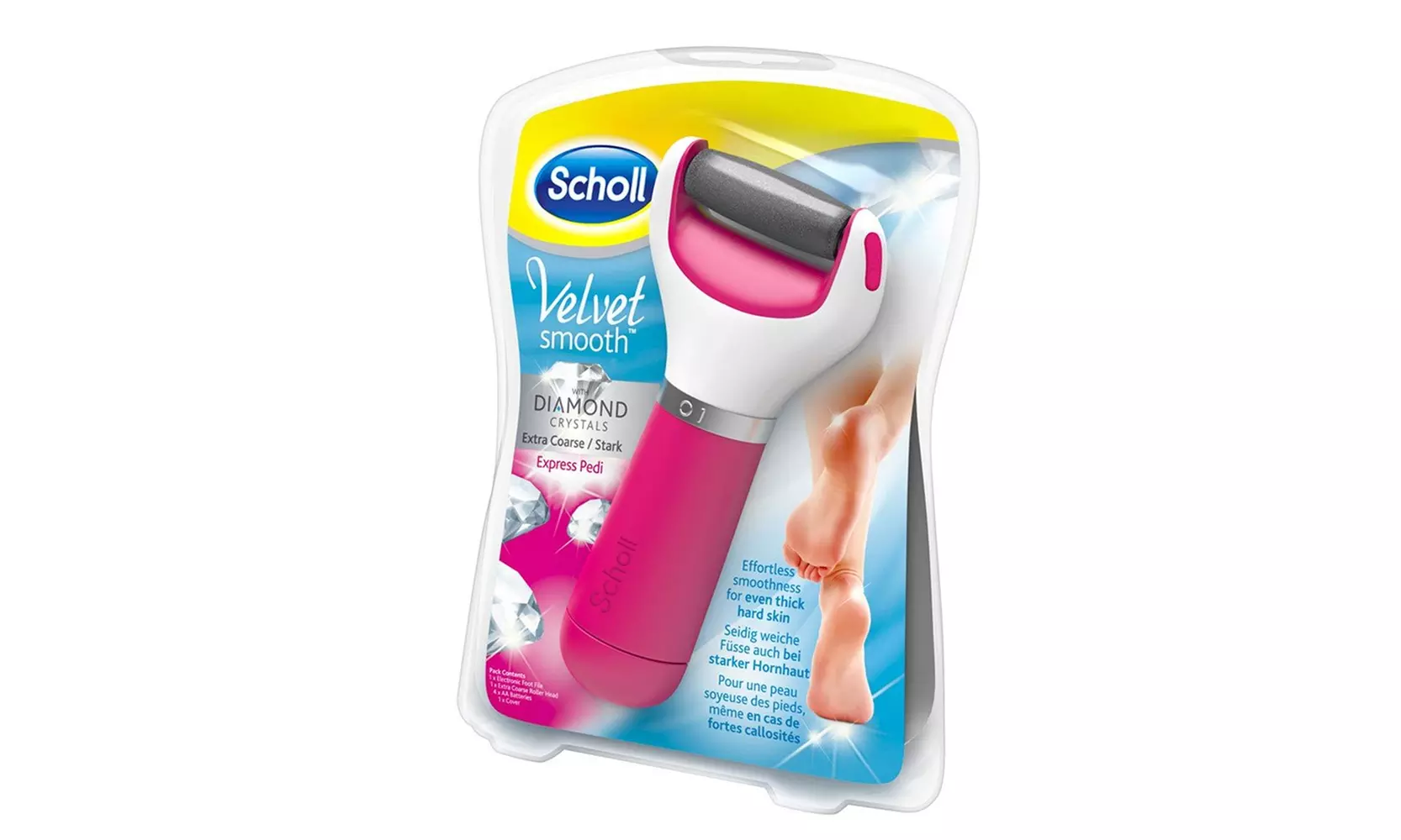 Râpe électrique extra exfoliante Scholl Velvet Smooth, cristaux de diamant ou marins - Primary Image