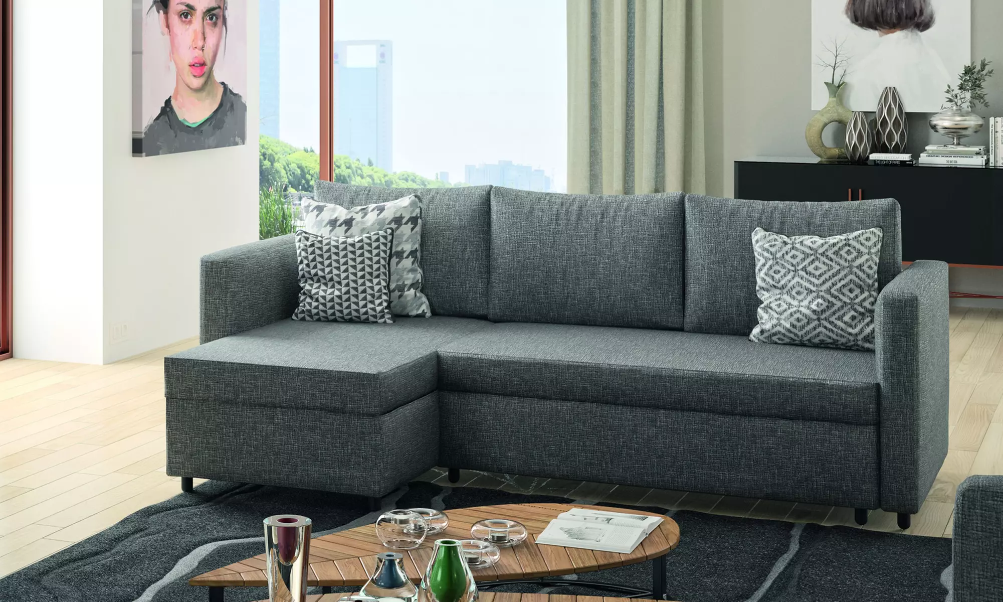 Canapé convertible et réversible Antala, livraison offerte - Primary Image