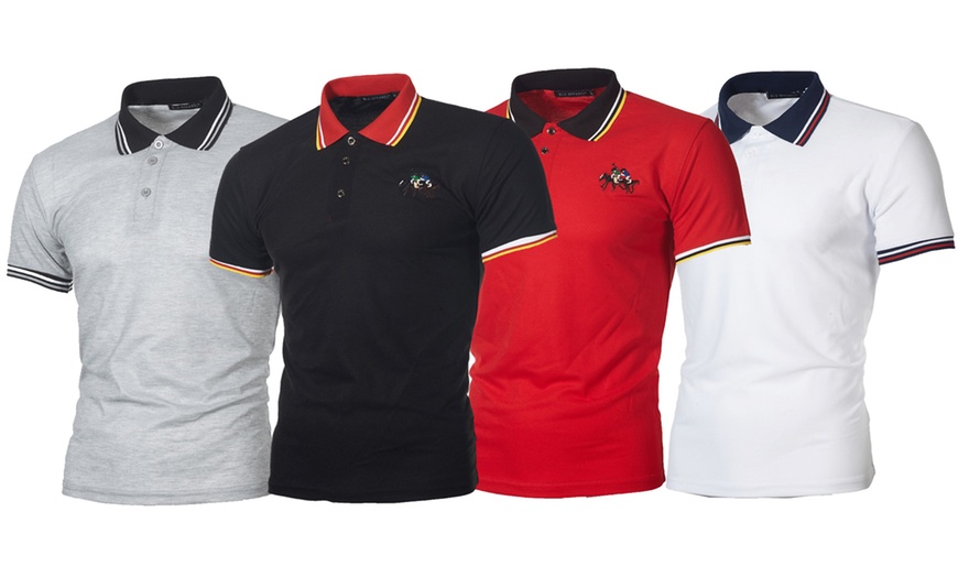 Image 1: Heren sport-poloshirt