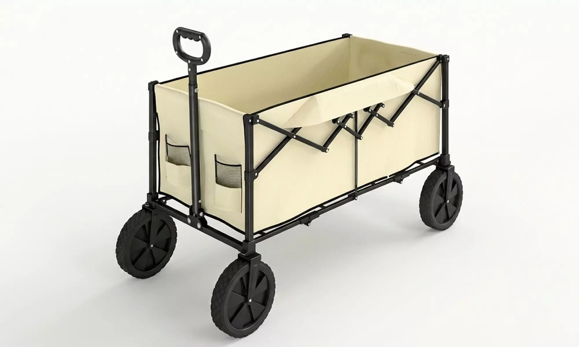 Outsunny Heavy-Duty Folding Wagon Cart