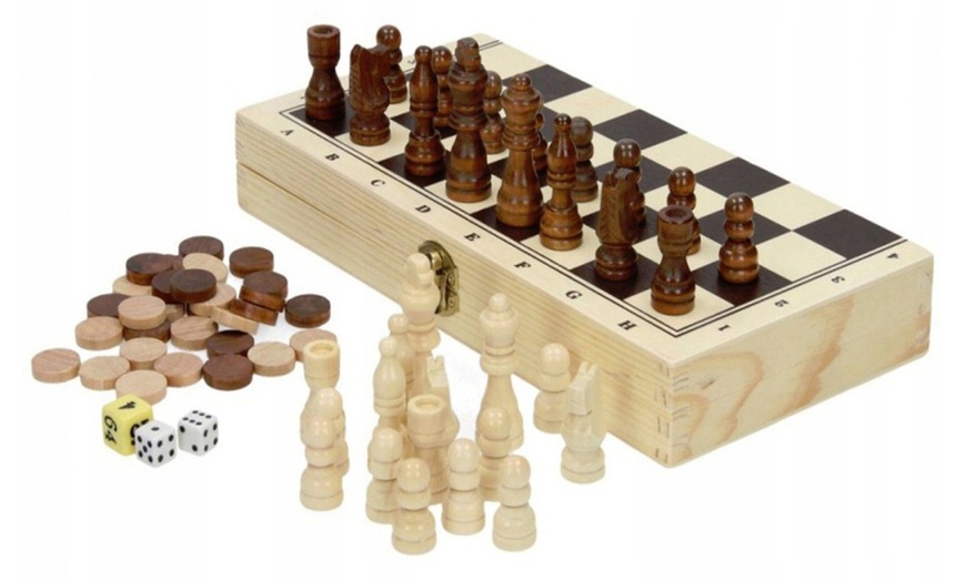 Image 4: Chess, Backgammon and Draughts Set