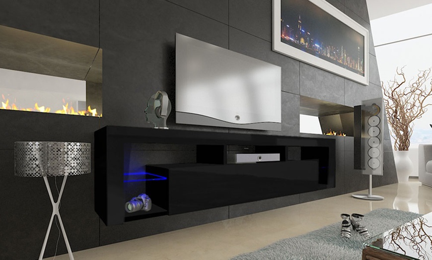 Image 3: Wall-Mounted Entertainment Unit