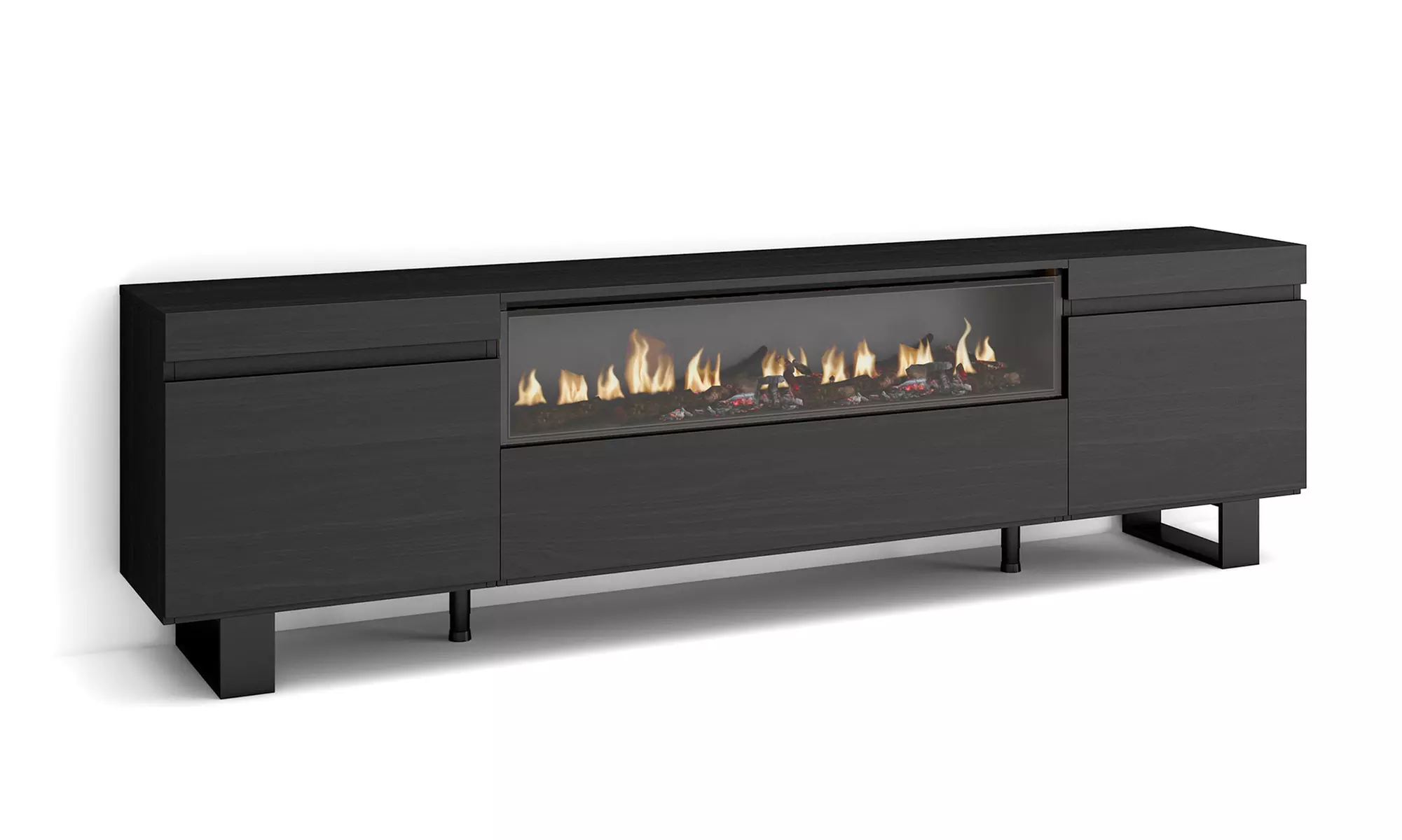 TV-Schrank mit/ohne LED-Elektrokamin