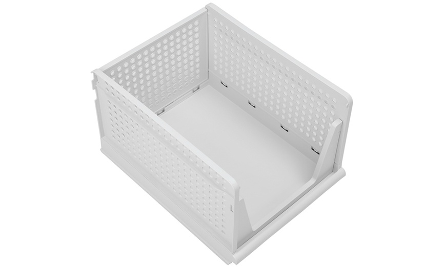 Image 6: Foldable Stackable Drawer Storage Basket