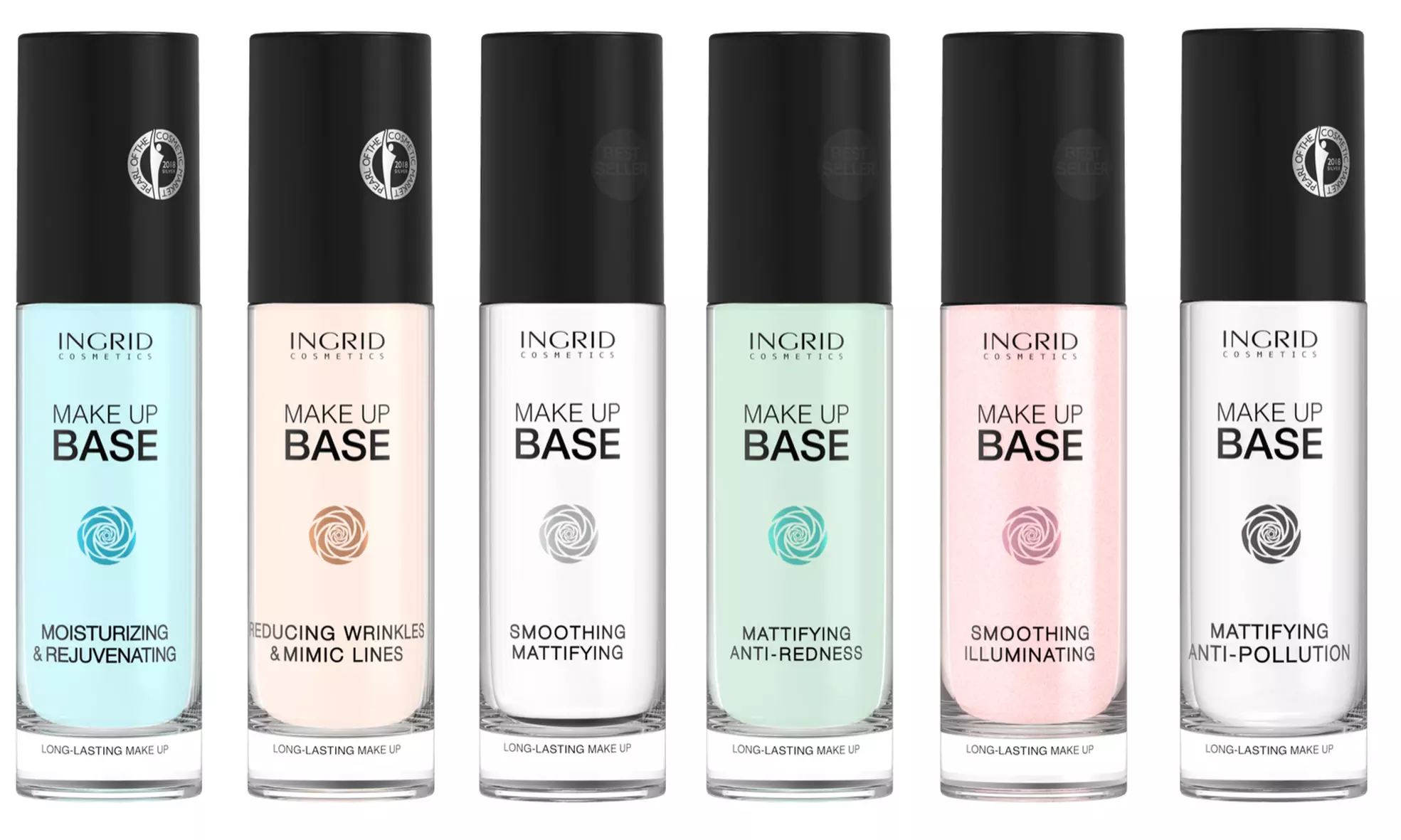 1, 3 ou 6 bases de teint Ingrid Cosmetics en 30 ml