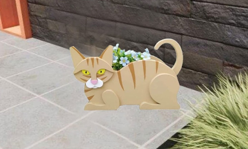 Image 3: Cat-Shaped Flower Pot Planter