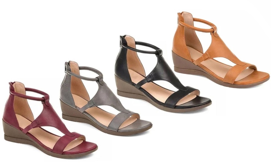 Image 1: Women's Mid Wedge Sandals