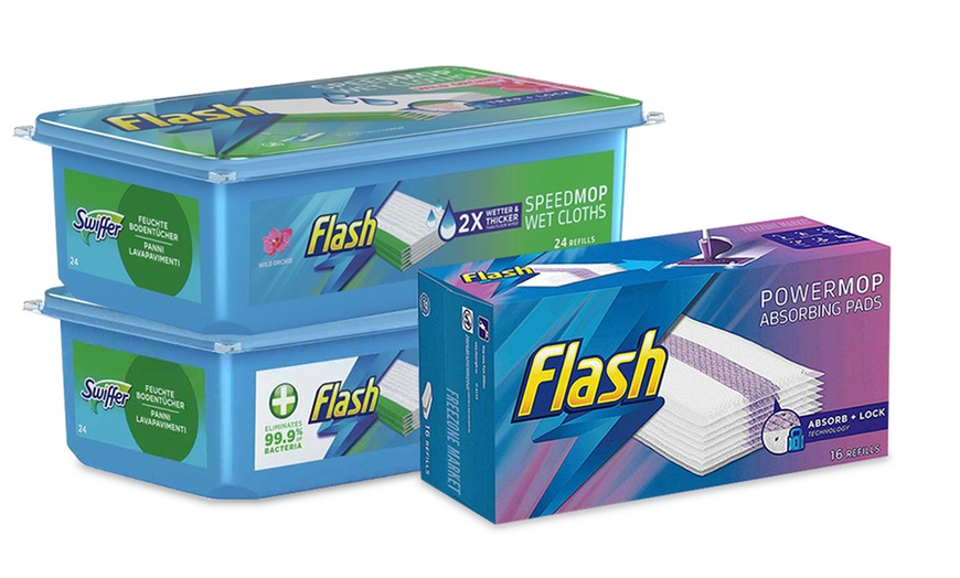 Image 3: Set of Flash Speed Mop and Powermop Refill Pads