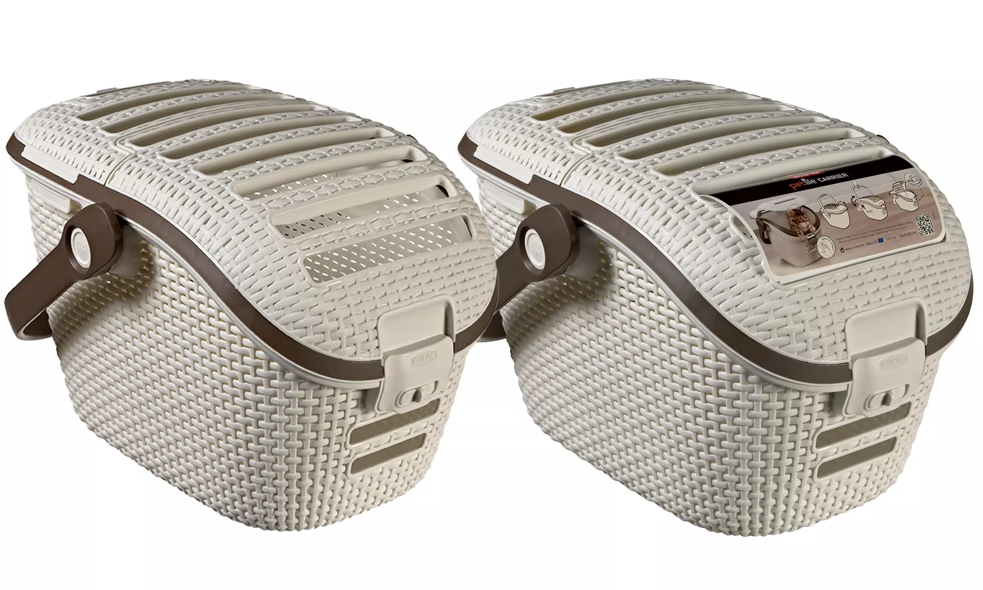 Panière de transport animaux de compagnie CURVER effet rotin - Primary Image