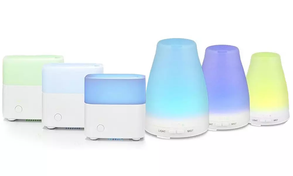 Ultrasonic Aroma Diffuser and Humidifier with Color Changing Led Lights - Primary Image