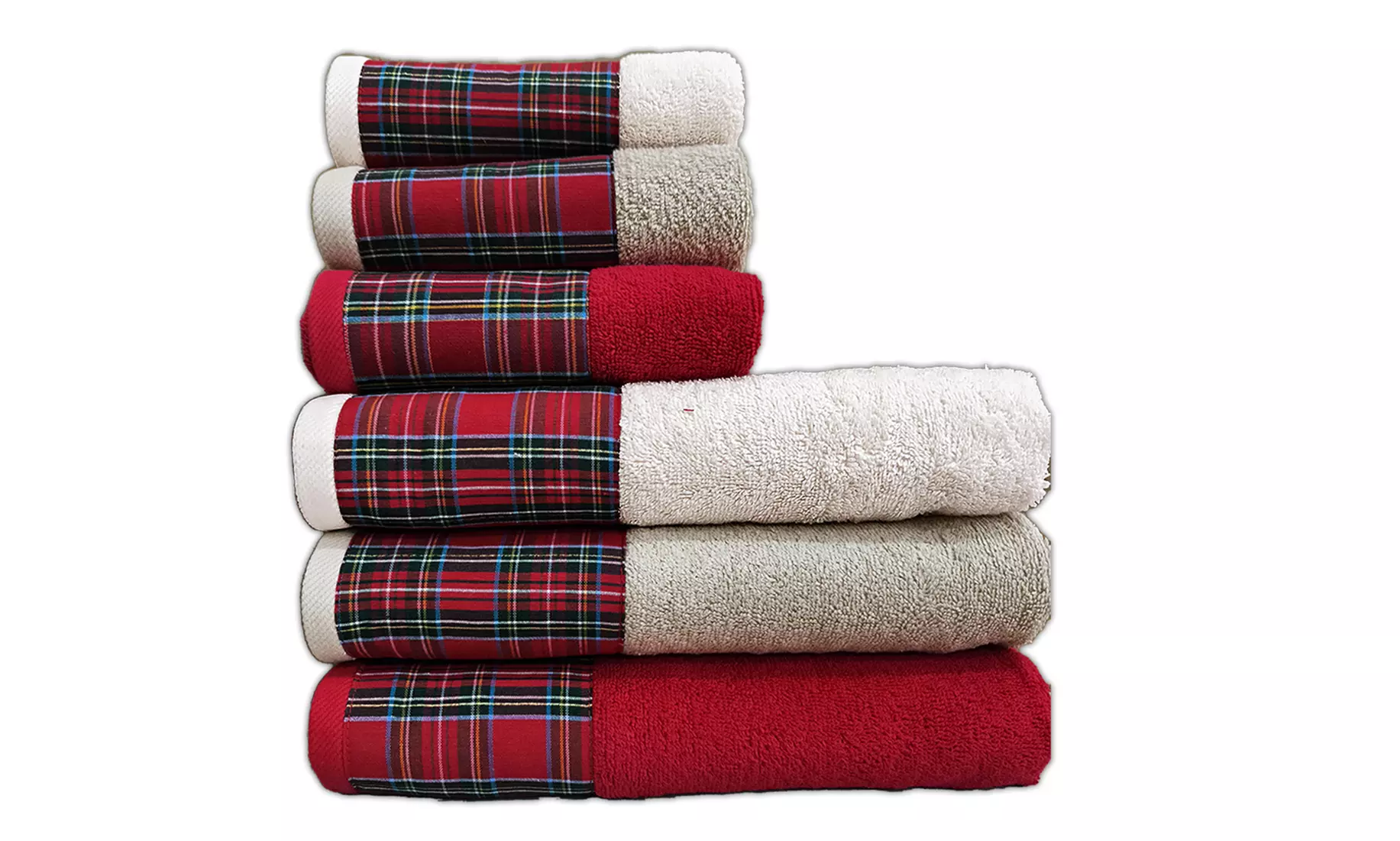 Set di 2 o 6 asciugamani in puro cotone Cieffepi Home Collections