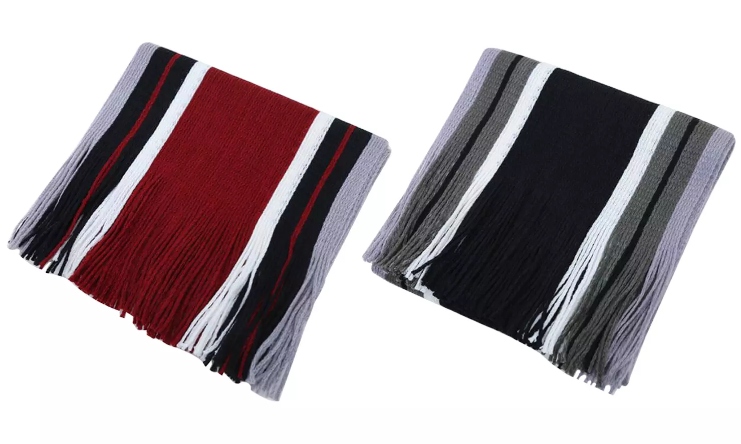 1, 2 ou 4 écharpes pour homme rayées - Image 7