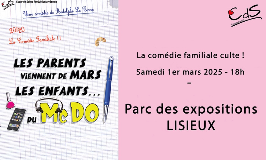 Image 1: 1 place pour "Les parents viennent de Mars les enfants du McDo"