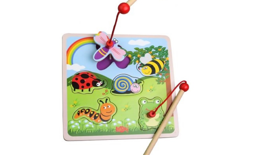 Image 2: Lelin Wooden Magnetic Bug Puzzle