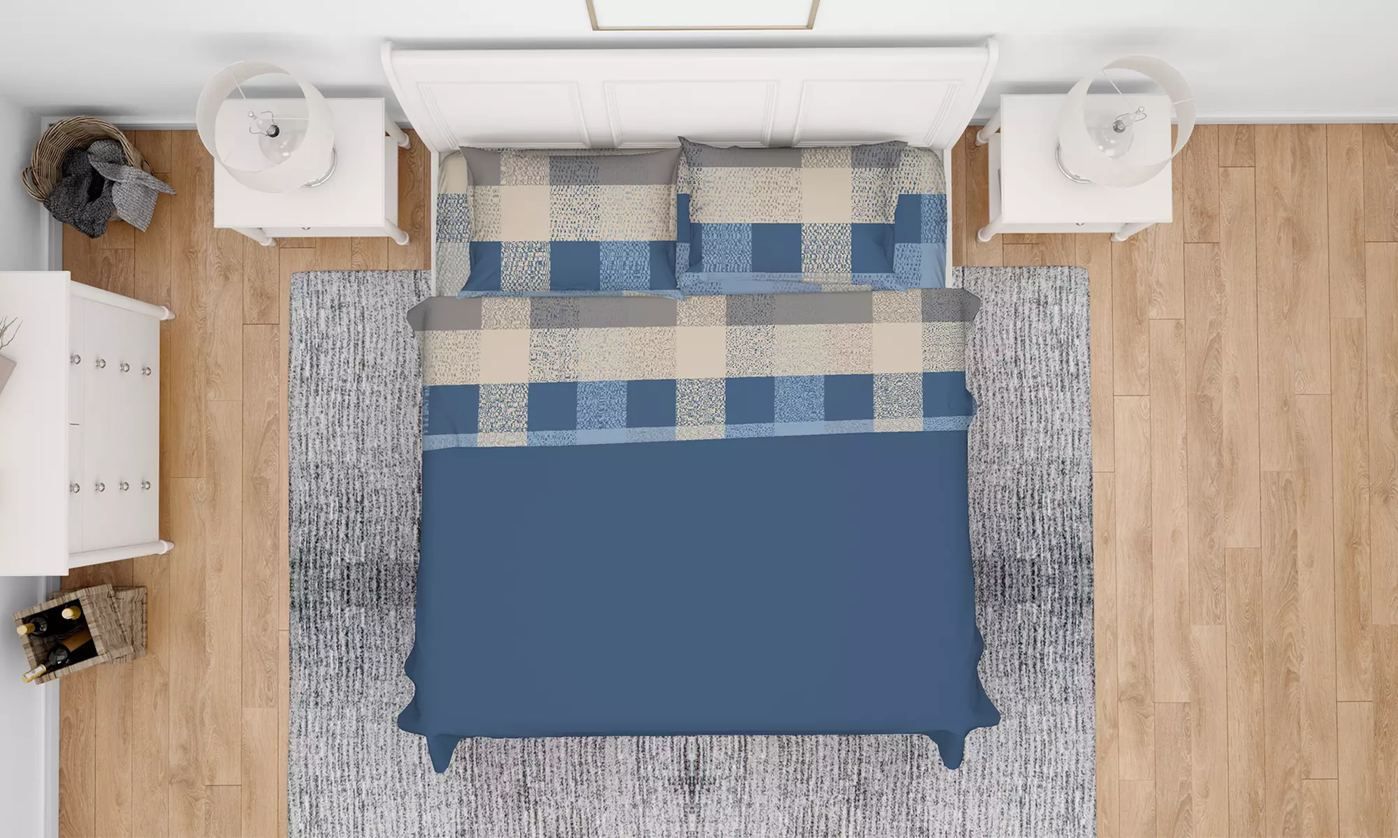 Completo Lenzuola 100% cotone Made in Italy Co.Ingros.Tex