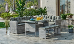  Madeira Six-Piece Rattan-Effect Corner Set with Bench 