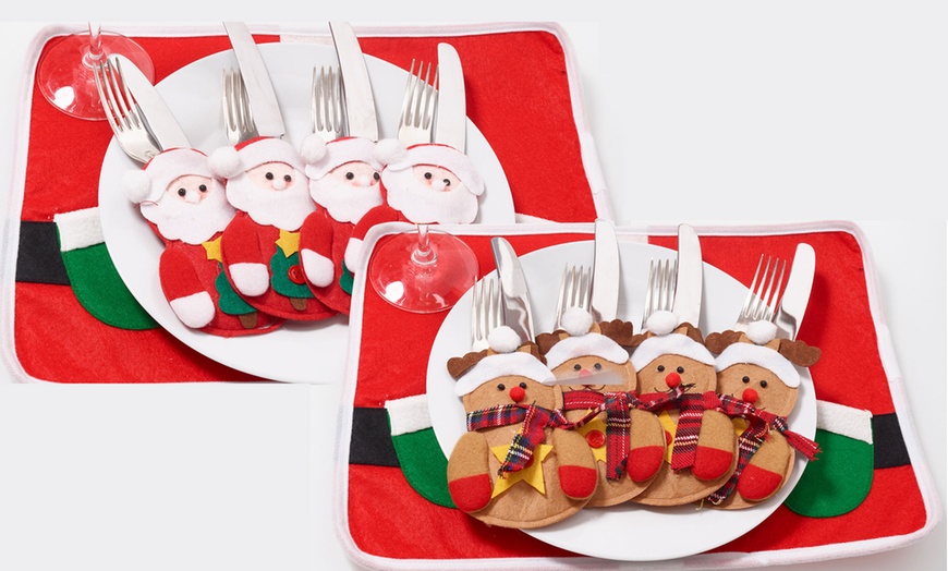 Image 1: Christmas Cutlery Holders
