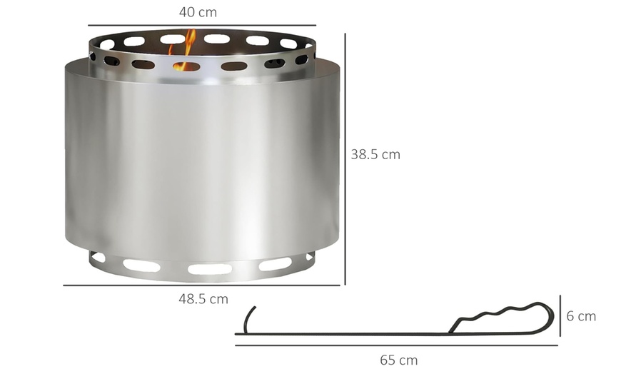 Image 5: Outsunny Eco-Friendly Fire Pit