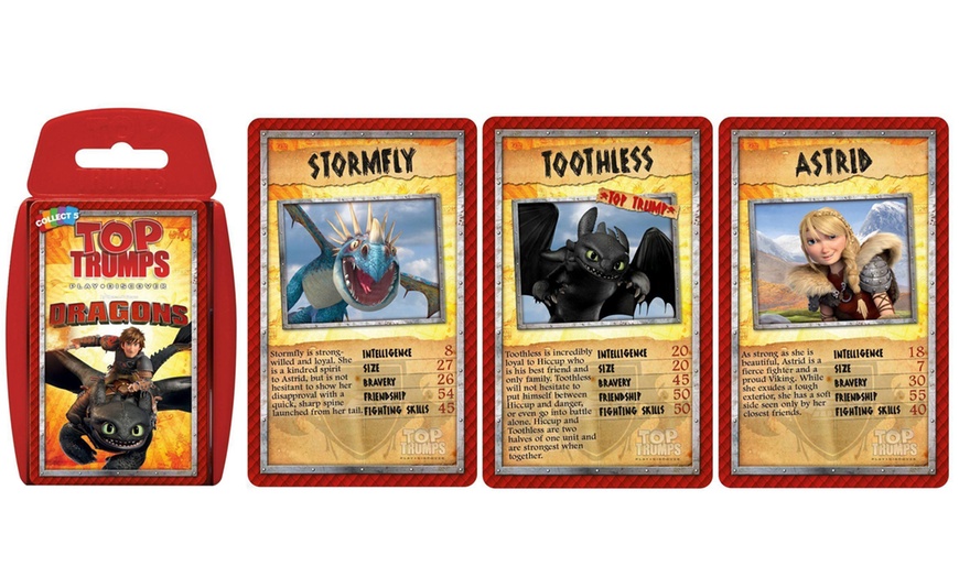 Image 1: Top Trumps Dragons Game