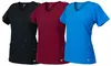 Material Girl Women's SuperFlex Scrubs Top with Shoulder Detail (XS-3X)