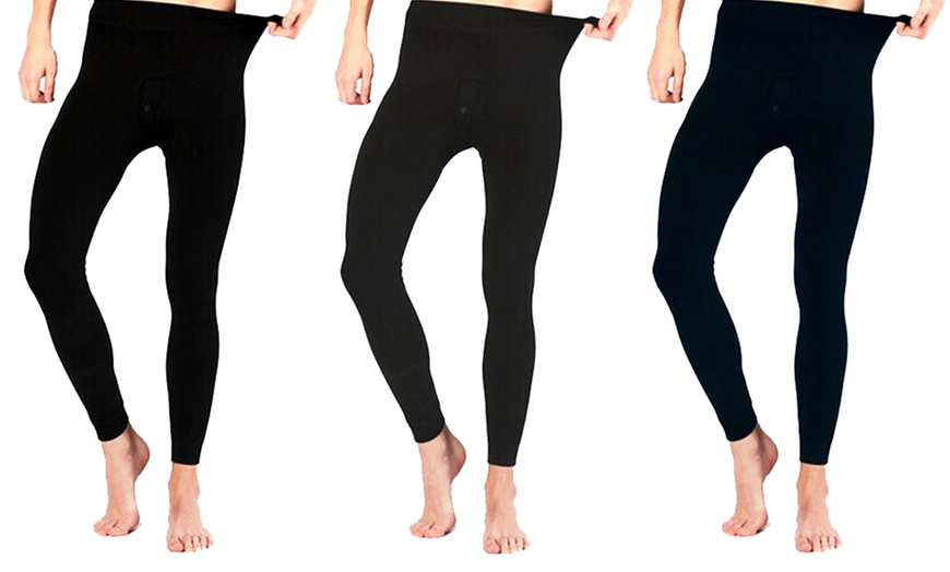 Image 1: Lot de 3 leggings thermiques pour hommes