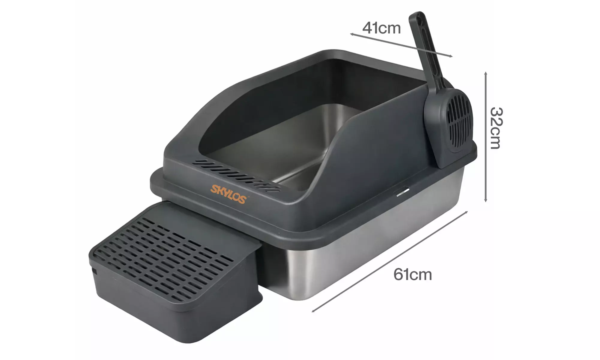 Skylos Stainless Steel Cat Litter Boxes