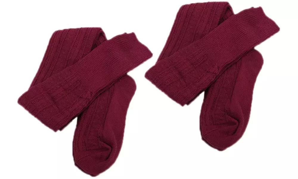 1x oder 2x Lange Strickstrümpfe für Damen