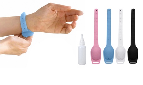 Fino a 4 braccialetti con gel igienizzante, disponibili in 4 colori