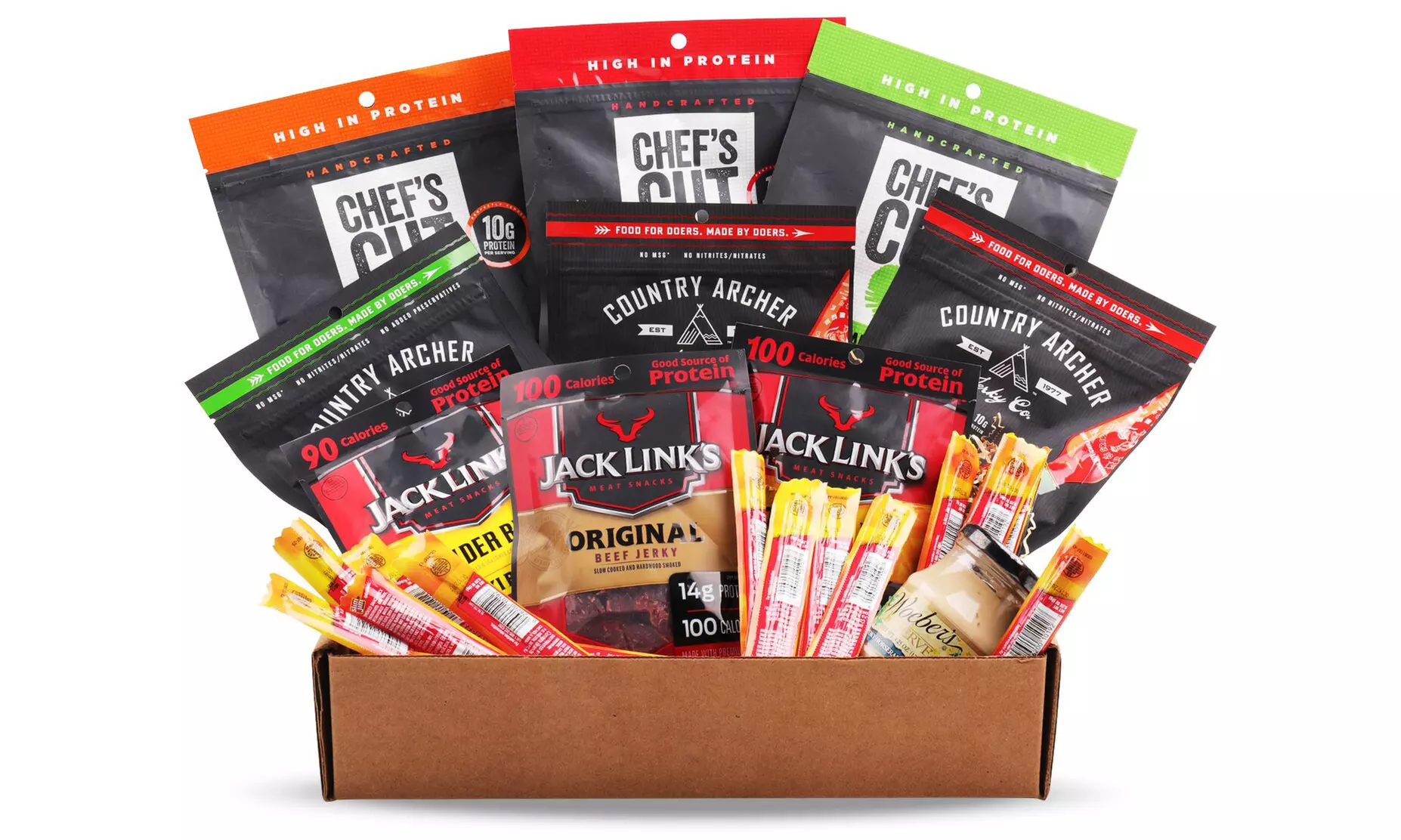 Jerky Gift Box (10-Piece) (Chef's Cut, Country Archer, Jack Link's, & Slim Jim) - Primary Image