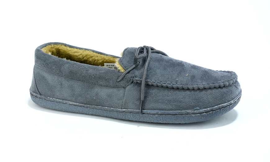 Image 19: Men's Fleece Lined Slippers