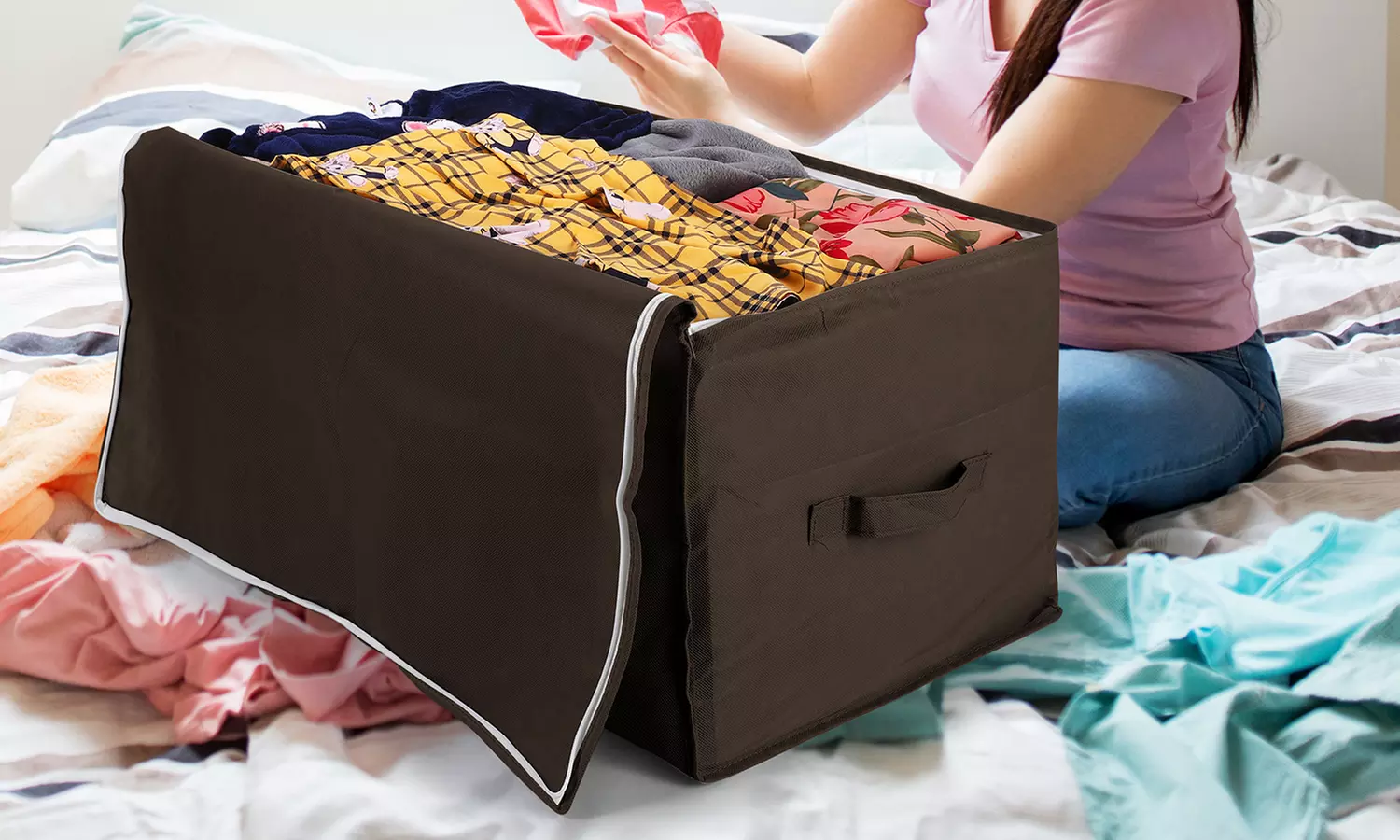 Vinsani Pack of Two Zipped Storage Bags