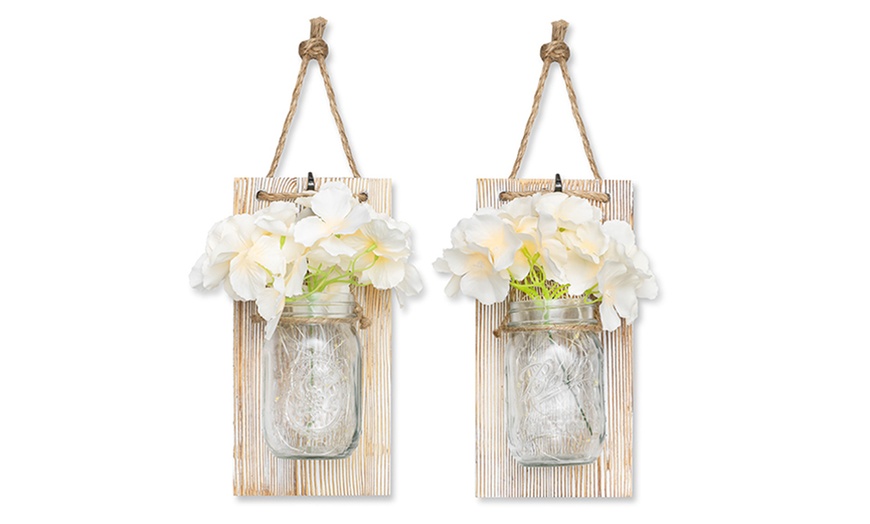 Image 4: Two or Four Hanging Mason Jar Lights