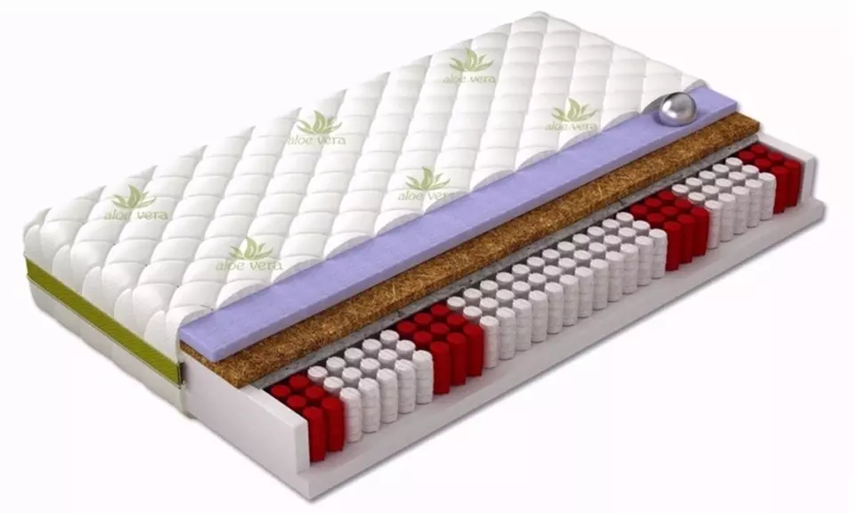 Taschenfederkern-Matratze Pedro mit Kokos-Matte in der Größe nach Wahl - Primary Image