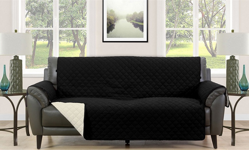 Image 7: Waterproof Quilted Sofa Cover