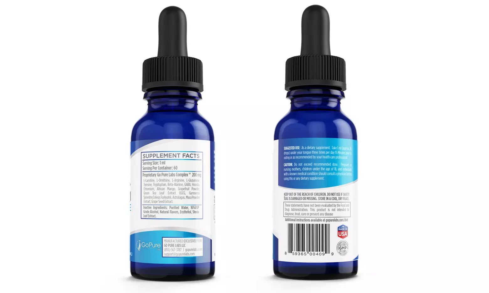 Go Pure hCG Gluten-Free Appetite and Weight Control Drops (2-Pack) - Second Medium