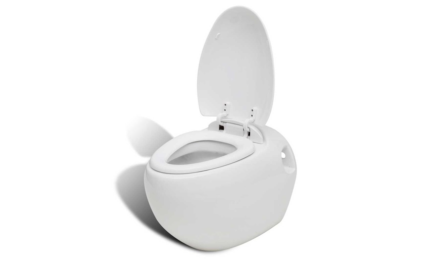 Image 6: Wall Hung Toilet with Egg Design