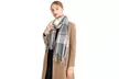 Women's Long Shawl Grid Tassel Winter Warm Lattice Scarf - Image 5