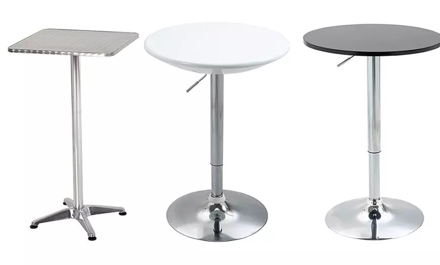 Image 1: HomCom Bar Table