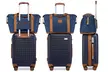 KONO 3 to 6 Pieces ABS Hard Shell Suitcase and Duffel Bag Ideal Travel Set - Second Medium