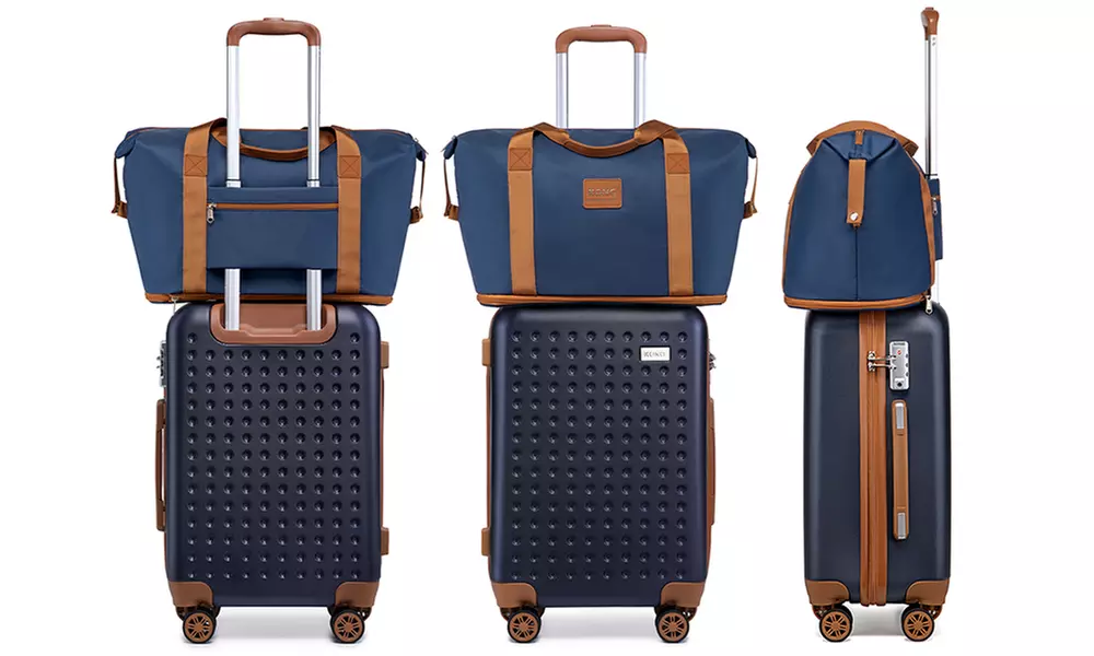 Reisekoffer bzw. Reisekoffer-Set mit Reisetasche und Kulturbeutel